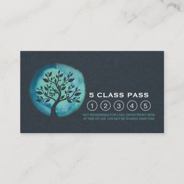 Yoga Mediation Instructor Class Pass Loyalty Card Treuekarte (Vorderseite)