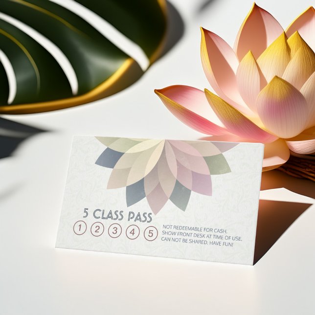 Yoga Mediation Instructor Class Pass Loyalty Card Treuekarte (Von Creator hochgeladen)