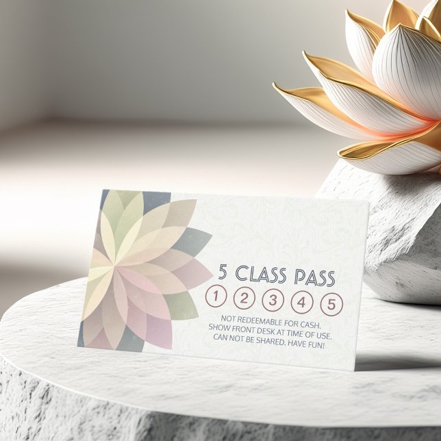 Yoga Mediation Instructor Class Pass Loyalty Card Treuekarte (Von Creator hochgeladen)