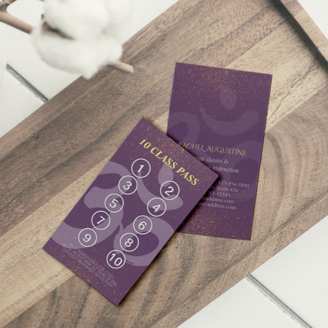 Yoga Mediation Instructor Class Pass Loyalty Card Treuekarte (Von Creator hochgeladen)