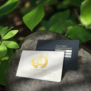Yoga Mediation Instructor Class Pass Loyalty Card Treuekarte
