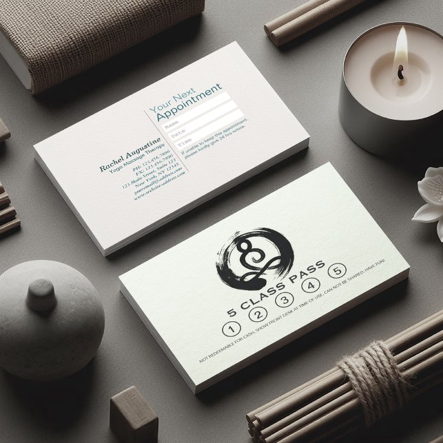 Yoga Mediation Instructor Class Pass Loyalty Card Treuekarte (Von Creator hochgeladen)
