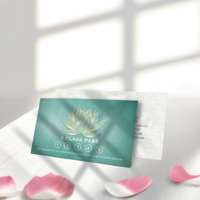 Yoga Mediation Instructor Class Pass Loyalty Card Treuekarte (Von Creator hochgeladen)