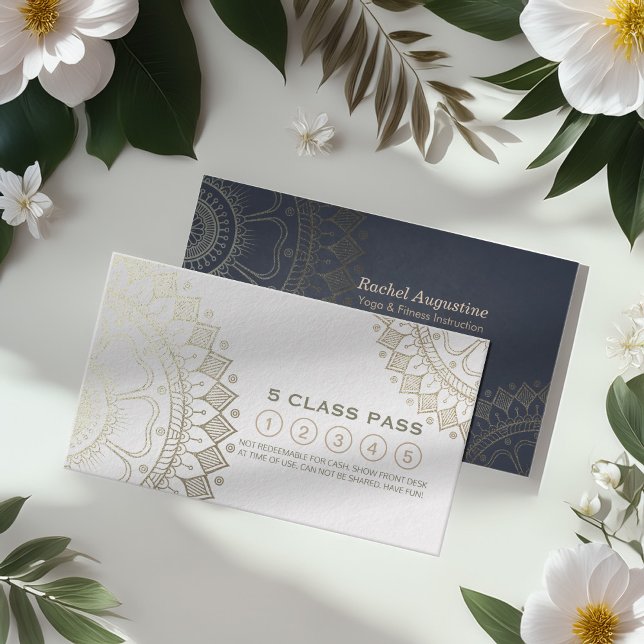 Yoga Mediation Instructor Class Pass Loyalty Card Treuekarte (Von Creator hochgeladen)