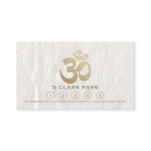 Yoga Mediation Instructor Class Pass Loyalty Card