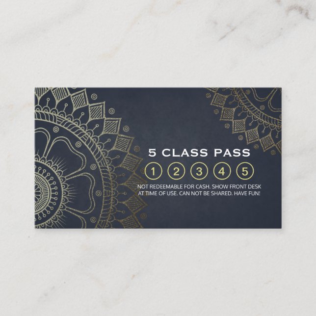 Yoga Mediation Instructor Class Pass Loyalty Card Treuekarte (Vorderseite)