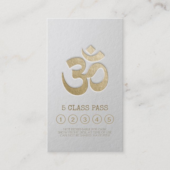 Yoga Mediation Instructor Class Pass Loyalty Card Treuekarte (Vorderseite)