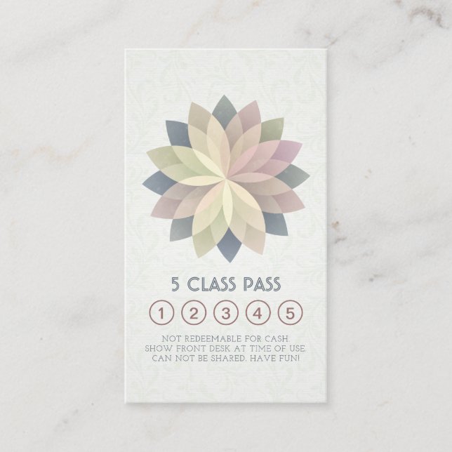 Yoga Mediation Instructor Class Pass Loyalty Card Treuekarte (Vorderseite)