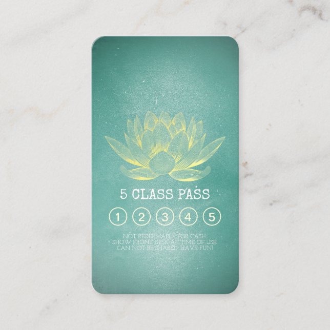 Yoga Mediation Instructor Class Pass Loyalty Card Treuekarte (Vorderseite)