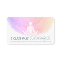 Yoga Mediation Instructor Class Pass Loyalty Card