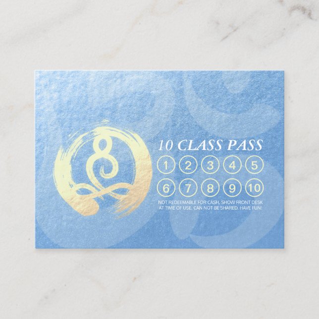 Yoga Mediation Instructor Class Pass Loyalty ZEN Treuekarte (Vorderseite)