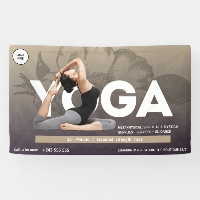 Yoga Mediation Instruktor Heiler Banner (Horizontal)