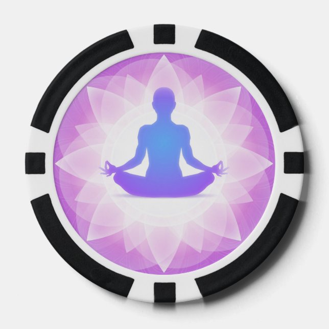 Yoga Mediation Pokerchips (Vorderseite)