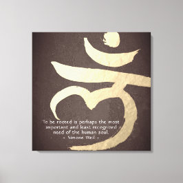 Yoga Mediation Zitat Root Chakra Mantra LAM Zeiche Leinwanddruck