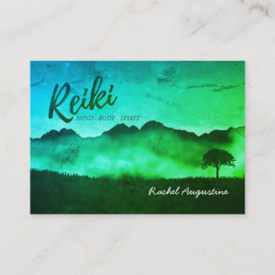 Yoga-Mediationslehrer des Naturlehrers Reiki Terminkarte