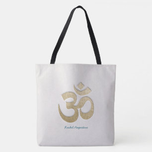 Yoga Mediator für White & Gold OM Symbol