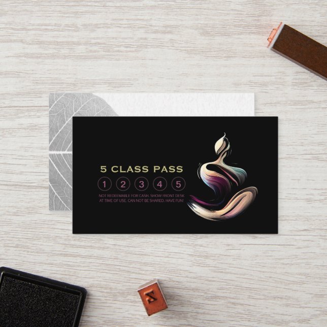 Yoga Medical Instructor Lotus Pose 5 Class Pass Treuekarte (Vorderseite/Rückseite Beispiel)