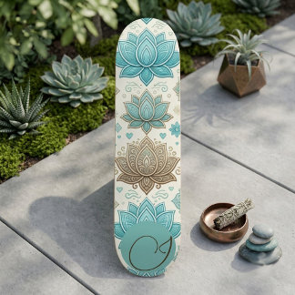 Yoga-Meditation-Achtsamkeit Heilige Lotus-Monogram Skateboard