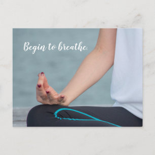 Yoga Meditation Anfangen, den Finger um den Finger Postkarte