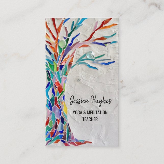 Yoga Meditation Business Card Visitenkarte (Vorderseite)