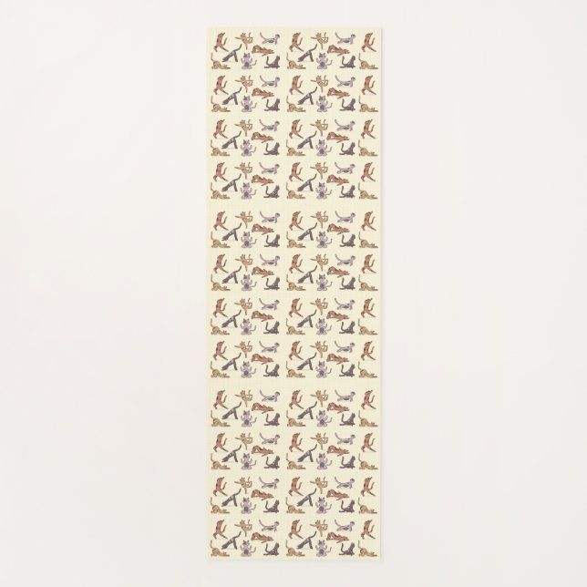 Yoga Meditation Cats Pattern Yogamatte (Vorderseite)