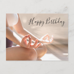 Yoga-Meditation der Zeigefinger Geburtstagskarte Postkarte