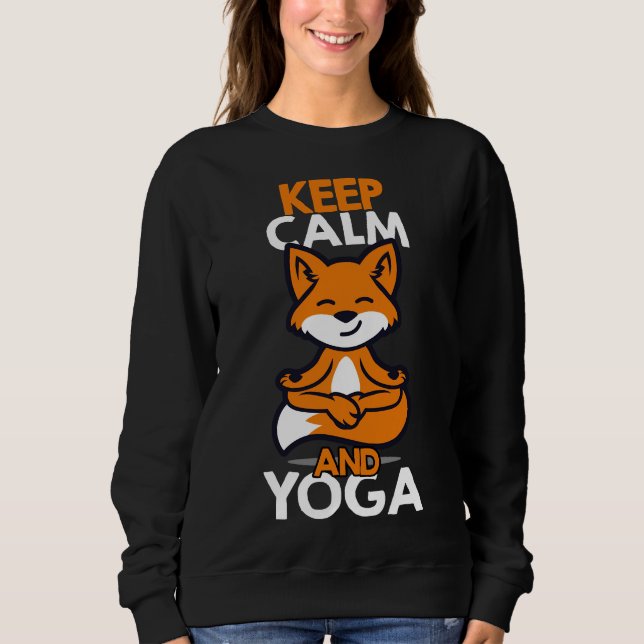 Yoga Meditation Fox Sweatshirt (Vorderseite)