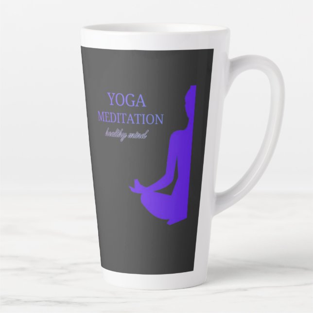 Yoga & Meditation für einen gesunden Geist Milchtasse (Rechts)