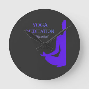 Yoga & Meditation für einen gesunden Geist Runde Wanduhr