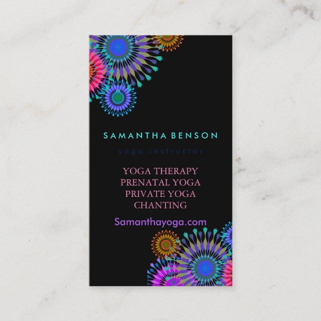 Yoga-Meditation für elegante Logos Visitenkarte (Vorderseite)