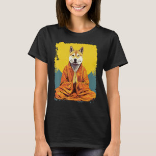 Yoga Meditation Hund Shiba Inu T-Shirt