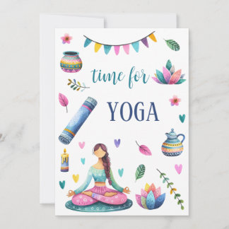 Yoga- Meditation- Illustration Einladung