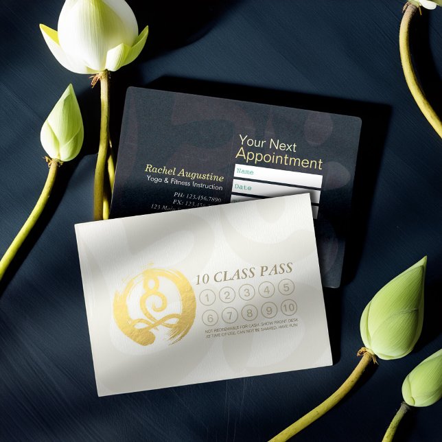 Yoga Meditation Instructor 10 Class Pass Loyalty Treuekarte (Von Creator hochgeladen)