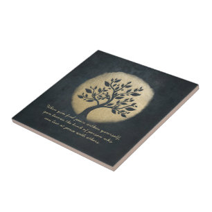 Yoga Meditation Instructor Black Gold Tree Quotes Fliese