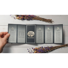 Yoga Meditation Instructor Black Gold Tree TriFold