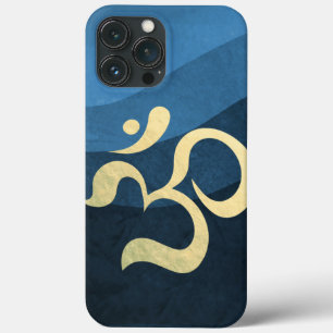 Yoga Meditation Instructor Blue and Gold OM Symbol Case-Mate iPhone Hülle