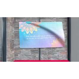 Yoga Meditation Instructor Blue Gold Mandala Zitat Banner