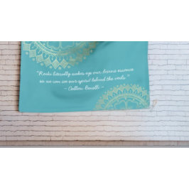 Yoga Meditation Instructor Blue Gold Mandala Zitat Banner