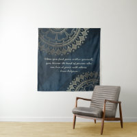 Yoga Meditation Instructor Blue Gold Mandala Zitat