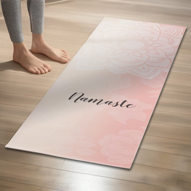 YOGA Meditation Instructor Chic Rose Gold Mandala Yogamatte (Von Creator hochgeladen)