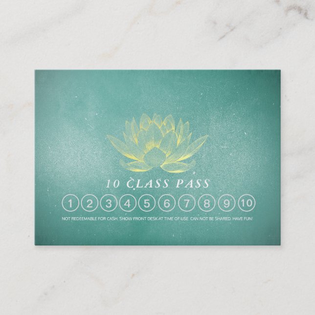 Yoga Meditation Instructor Class Pass Ernennung Terminkarte (Vorderseite)