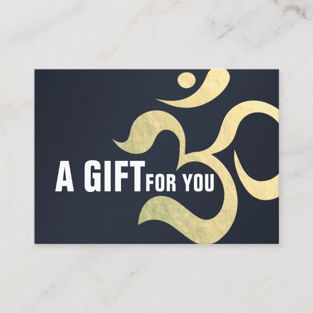 Yoga Meditation Instructor Gift Certificate OM Rabattkarte (Vorderseite)