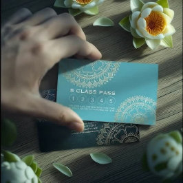 Yoga Meditation Instructor Gold Mandala Loyalität Treuekarte