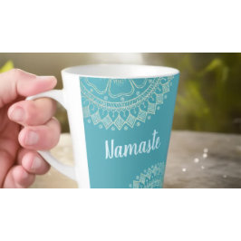 Yoga Meditation Instructor Green Blue Gold Mandala Milchtasse