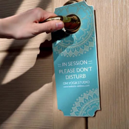 Yoga Meditation Instructor Green Blue Gold Mandala Türanhänger