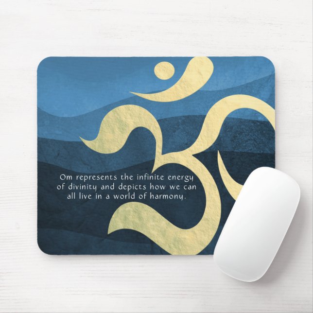 Yoga Meditation Instructor Life Coach OM Quotes Mousepad (Mit Mouse)