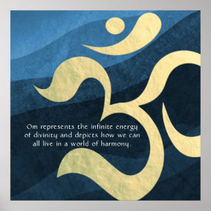 Yoga Meditation Instructor Life Coach OM Quotes po Poster
