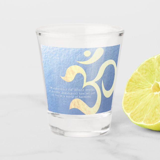 Yoga Meditation Instructor Life Coach OM Quotes Schnapsglas (Vorderseite)