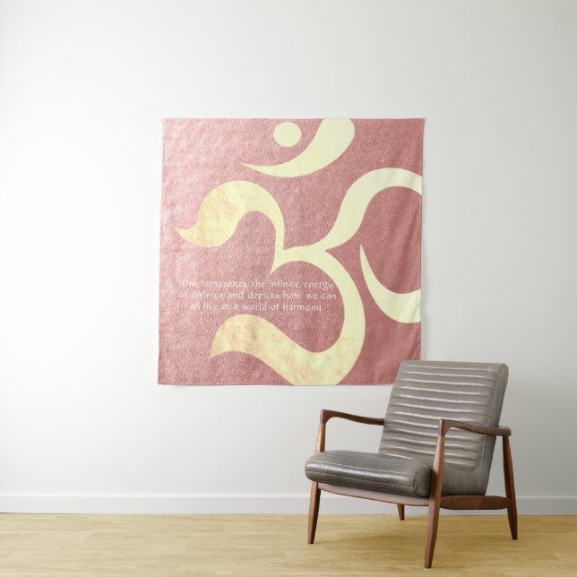 Yoga Meditation Instructor Life Coach OM Quotes Wandteppich (Beispiel)