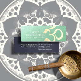 Yoga Meditation Instructor Life Coach OM Symbol Mini Visitenkarte
